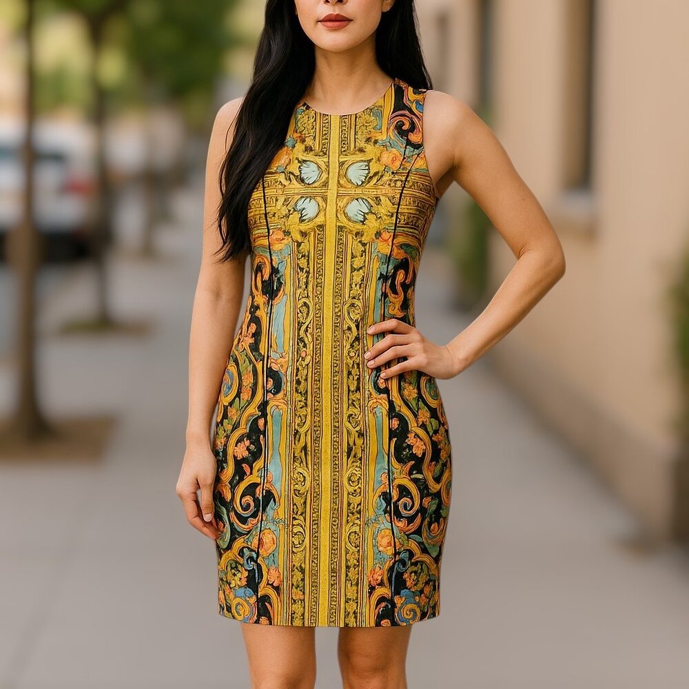 Anthropologie Ginger G Sleeveless Bodycon Tank Summer Dress Size M